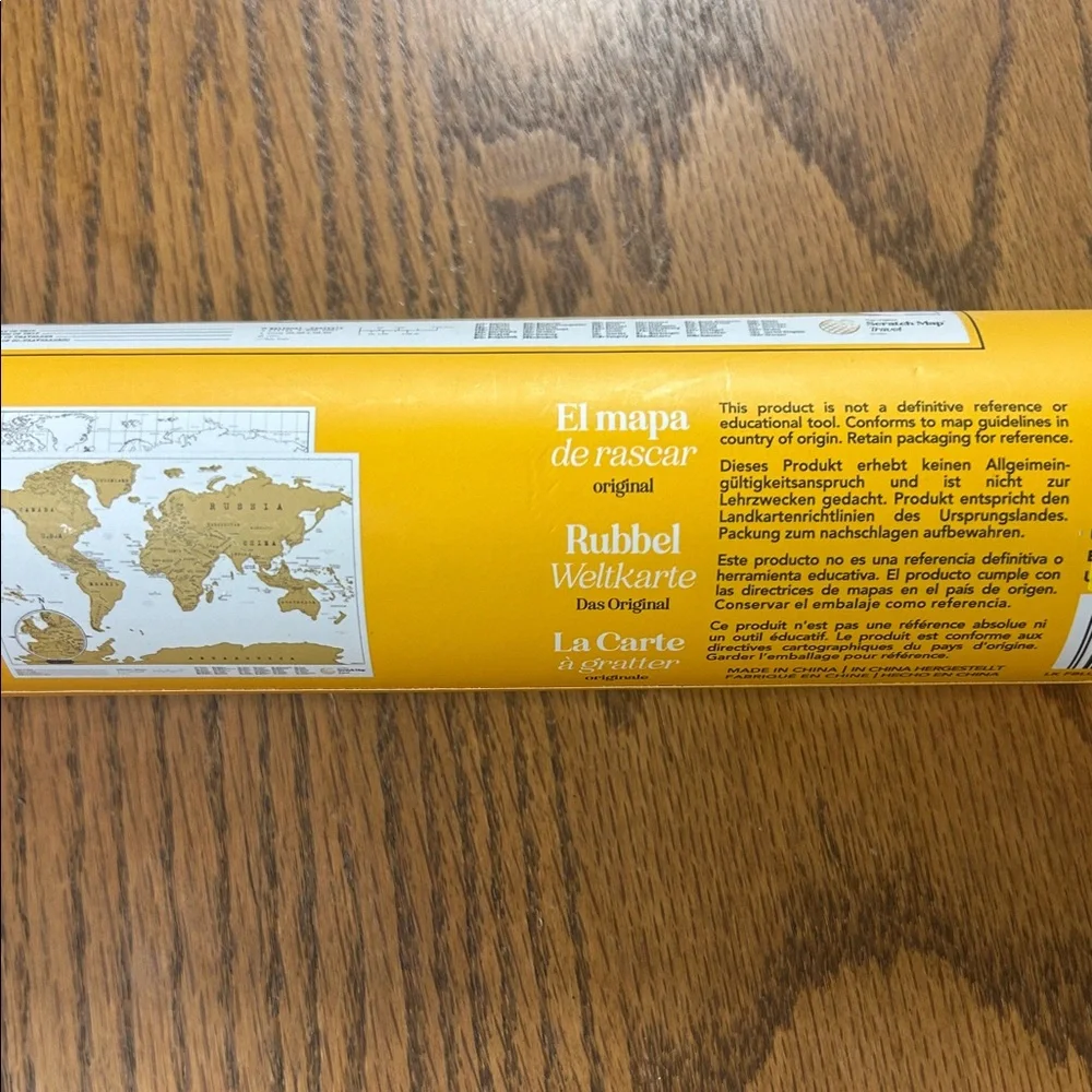 Yellow Scratch Map Travel Edition